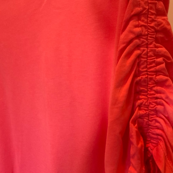 Karen Scott coral tee with rouched shoulder detail, XL - Picture 6 of 6